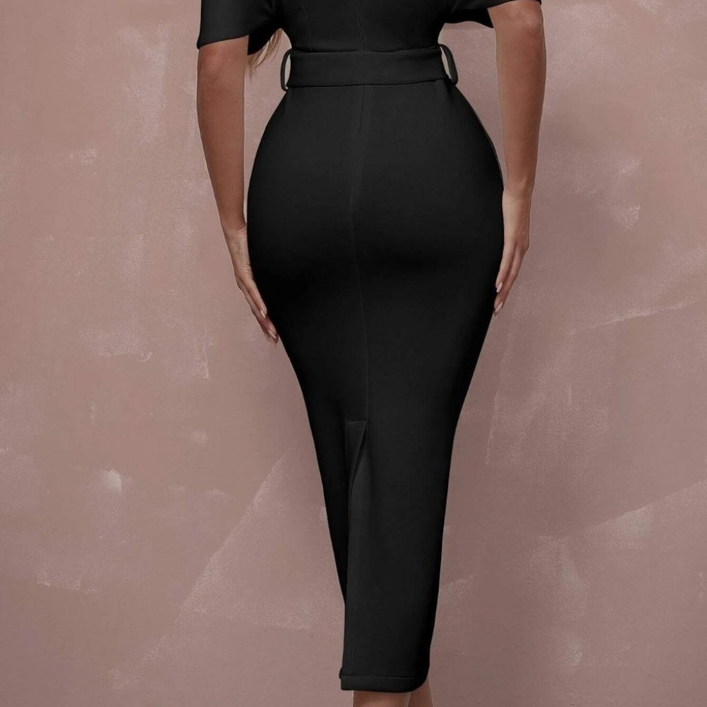 Black Chic Womens bodycon Dress - Picture 3 of 5